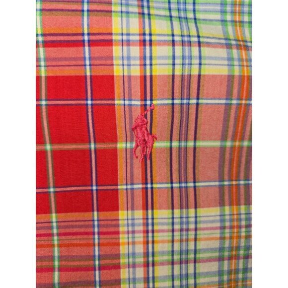 Ralph Lauren Mens Classic Fit Shirt XXL Short Sleeve Button-Down Multicolor - Picture 7 of 8